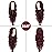 NAYOO Long Wine Red Wavy Wig for Women 26 Inch Middle Part Curly Wavy Wig Natural Looking Synthetic Heat Resistant Fiber for Use (Wine Red)