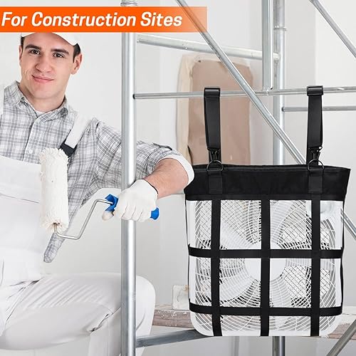 Miniatura 6 de Bolsa de ventilador de caja, soporte clásico para ventilador de caja de 20 x 20 pulgadas, soporte de ventilador de caja de red colgante para