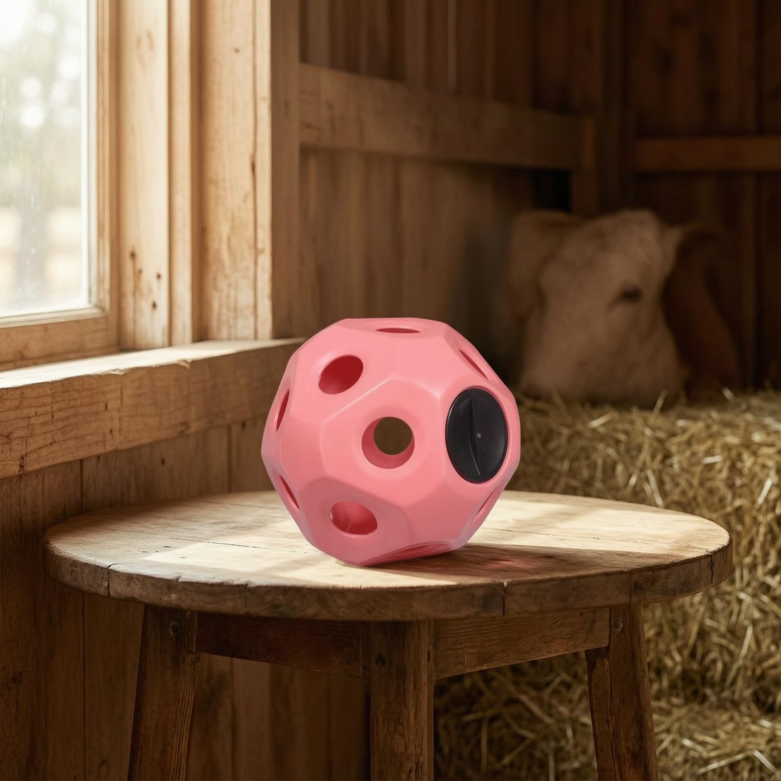 Livestock Forage Ball Palla Fieno Sfera Alimentazione Regolata Gioco Slow Feeder per Cavalli Asini in Polietilene Diametro36.5cm Adatta per Stalle Paddock, Array, Color to 5