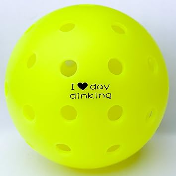 Pickleball Balls - USAPA-Approved Outdoor Balls With Witty Text, Perfect Pickleball Gift, Tournament-Grade Bounce, Wind-Resistant ( 26g Each)