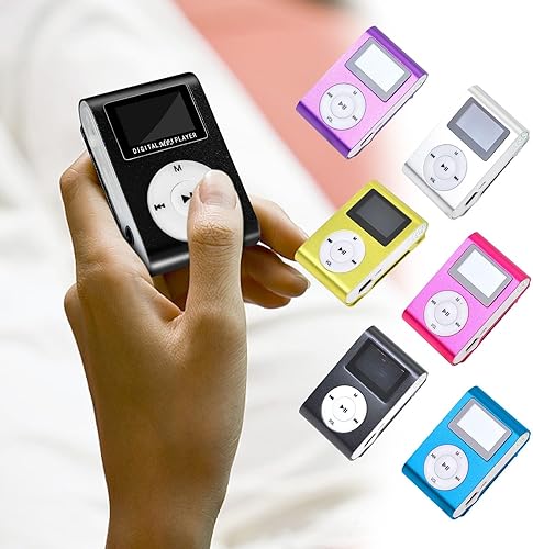 Miniatura 5 de Reproductor de MP3 para deportes, reproductor de música portátil USB de viaje con altavoz, pantalla LCD, música digital, tiempo de espera