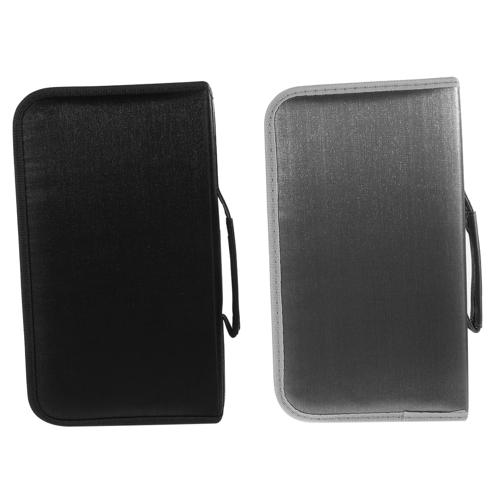 IMIKEYA 2pezzi Porta Cd Cerniera e Maniglia Borsa Portatile Per Cd e Dvd Organizer Per Custodia Rigida Salva Dischi Design Compatto e Resistente