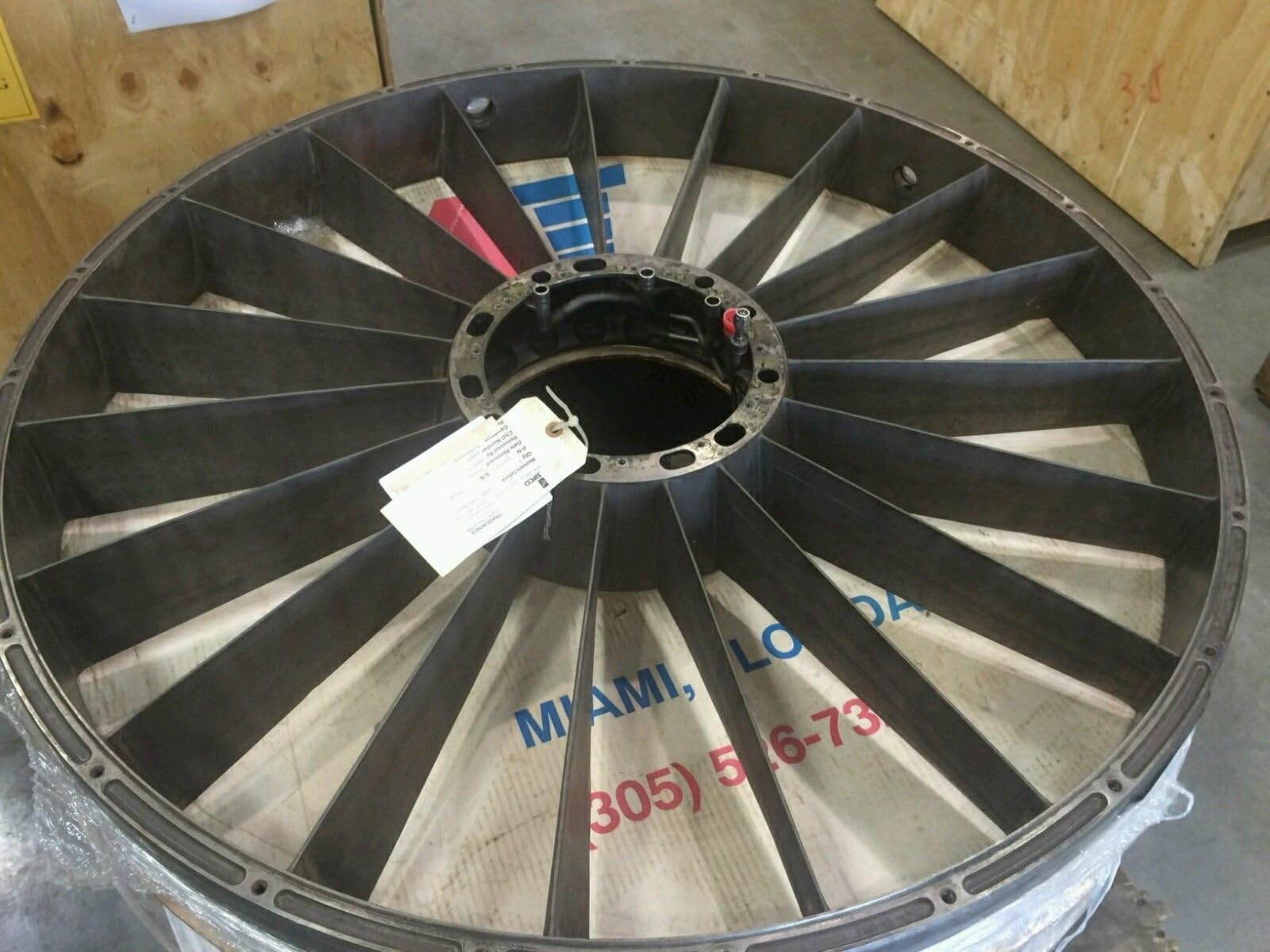 Pratt & Whitney JT8D Inlet Fan from a Boeing 737 Jet Engine.