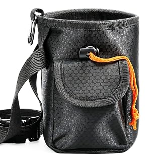 Sleek Black Grain Climbing Chalk Bag
