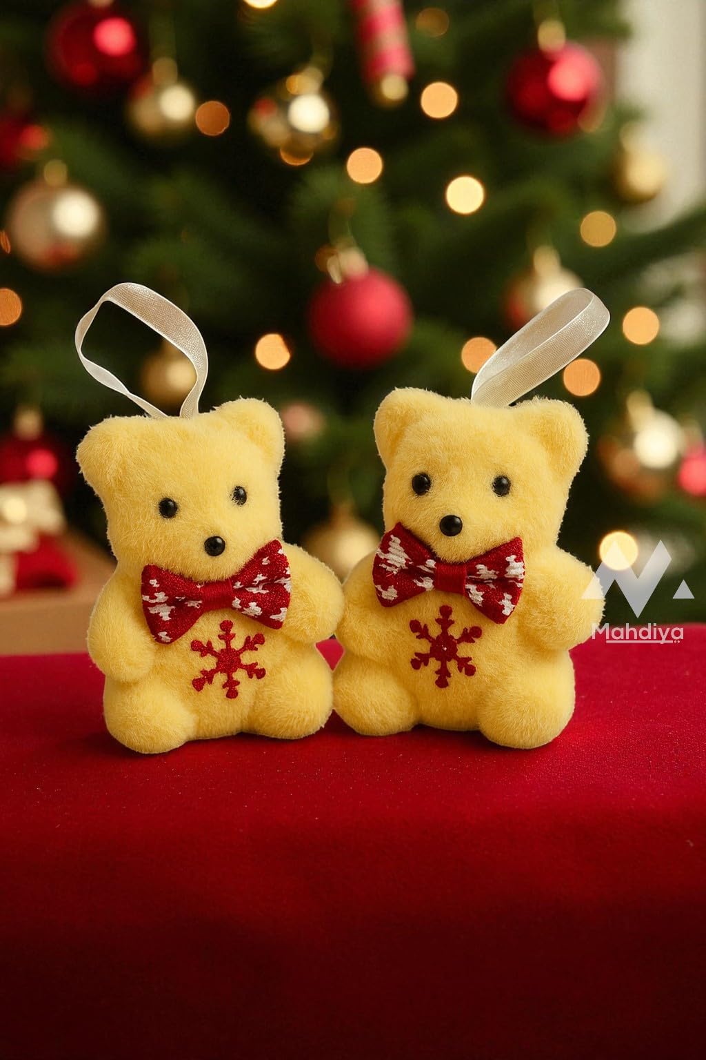 Teddybär Christmas Ornament Mahdiya Christmas Tree Ornaments, Sparkly Teddy Bear Hanging