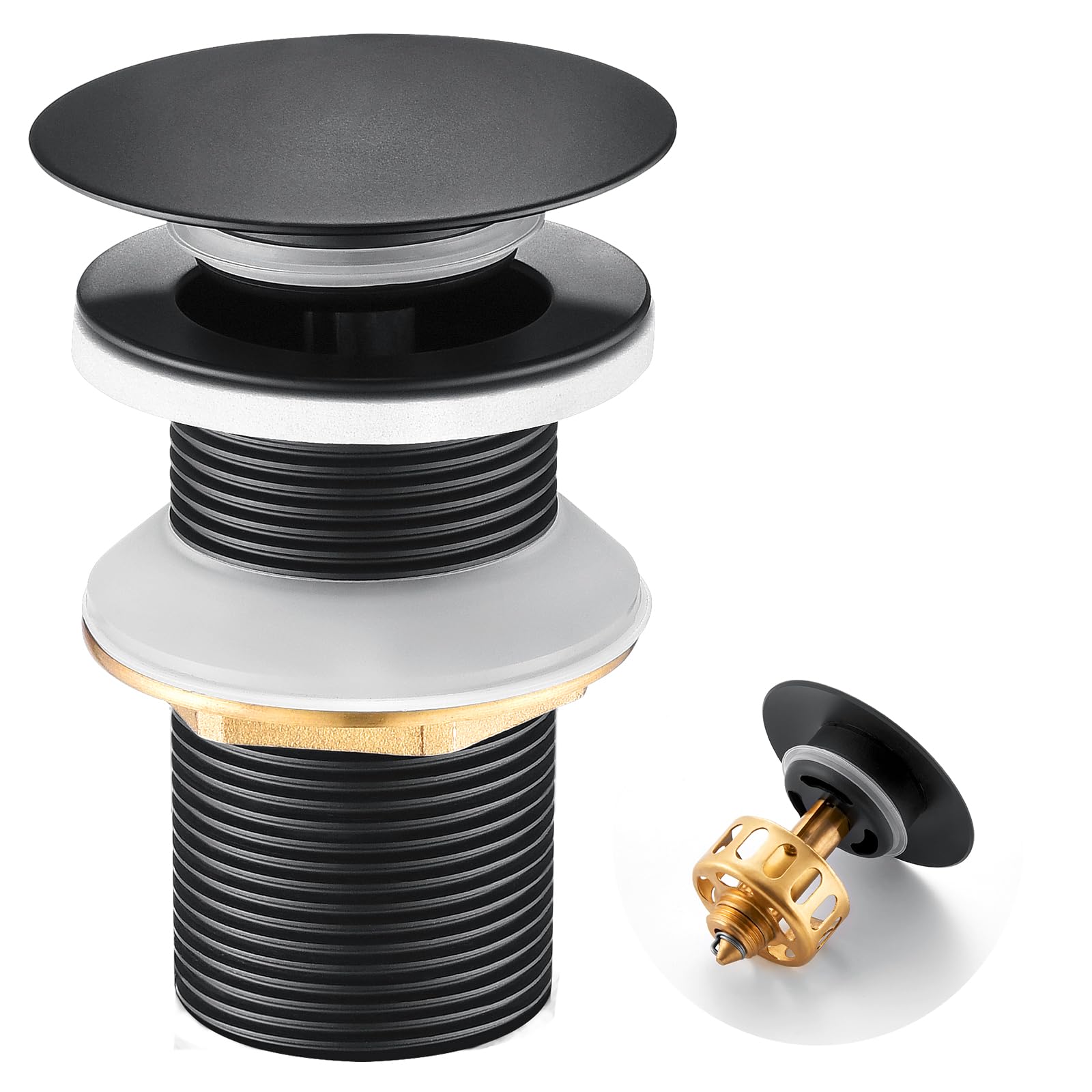 Tappo Lavello Pop-up Retro Tappo Click-clack Senza Troppo Pieno In Ottone Bronzato Rubinetto Lavello Universale Sifone Senza Foro Troppo Pieno Lucido Senza Troppo Pieno 66458166
