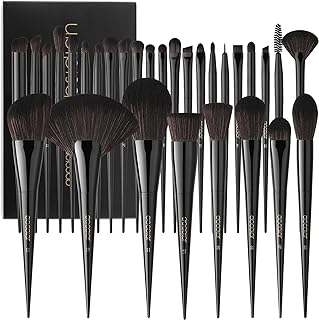 Docolor Makeup Brushes Set Professional 30Pcs Obsidian Makeup Brushes Premium Synthetic Powder Kabuki Foundation Contour Blush Concealer Eye Shadow Blending Eyeliner Crease Eyebrow Make Up Brush Kit