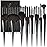 Docolor Makeup Brushes Set Professional 30Pcs Obsidian Makeup Brushes Premium Synthetic Powder Kabuki Foundation Contour Blush Concealer Eye Shadow Blending Eyeliner Crease Eyebrow Make Up Brush Kit