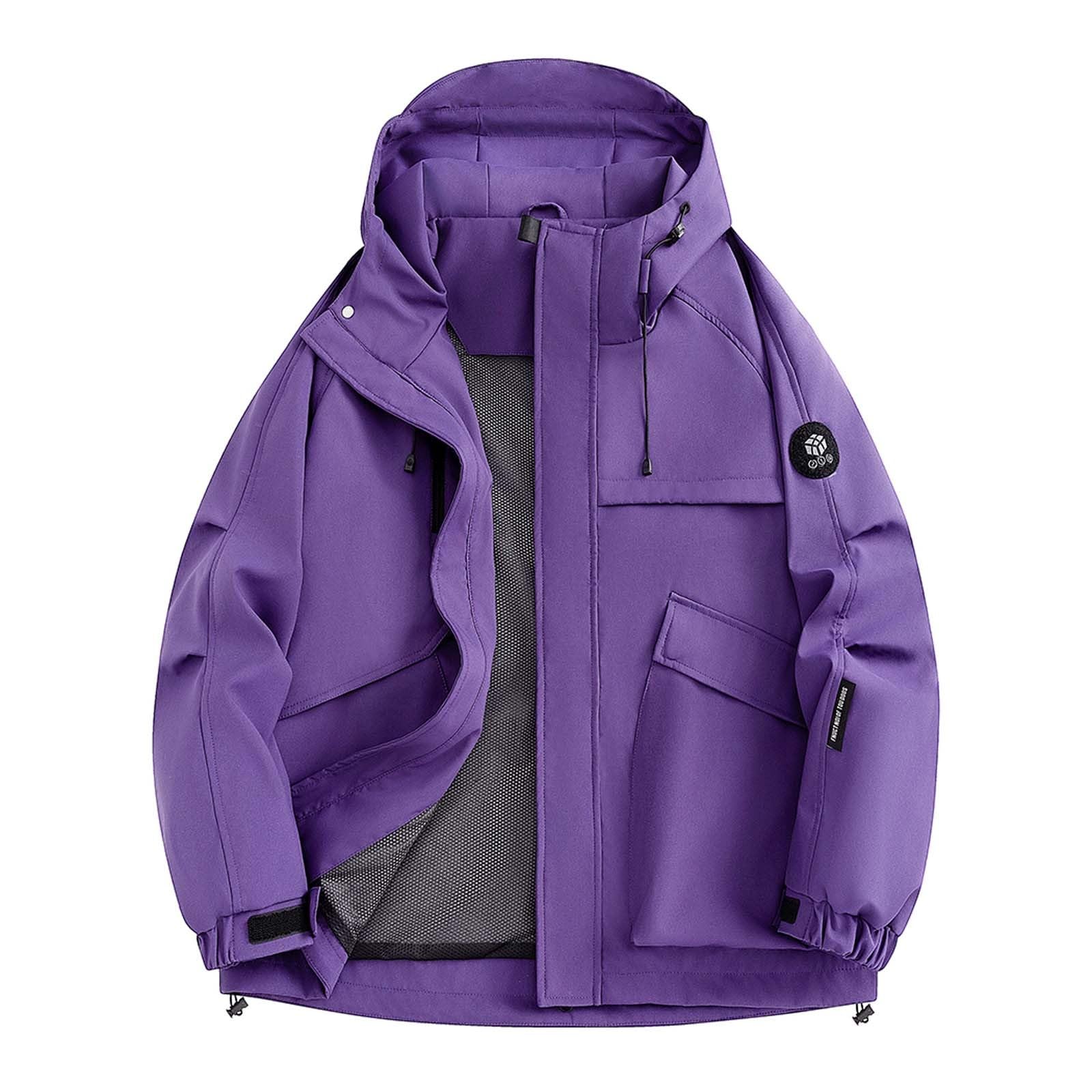 Giacca a vento da uomo per attività all'aperto, antivento, sportiva, per il tempo libero, per le mezze stagioni, leggera, giacca softshell, giacca funzionale, giacca autunnale, con cappuccio