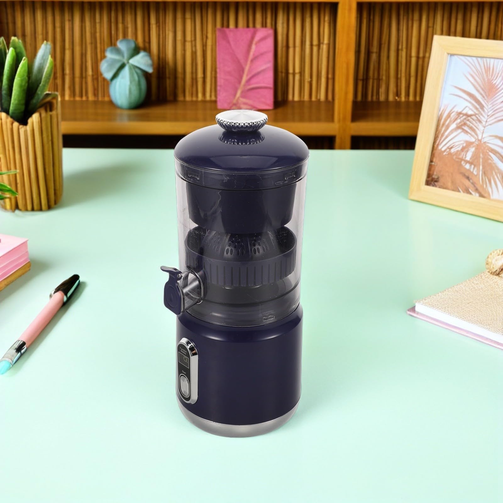 Exprimidor Eléctrico Portátil de Cítricos, Exprimidor de Jugo Eléctrico de Plástico, 600ml, 45 W, 110mm, para Frutas, Uso en Hogar y Oficina