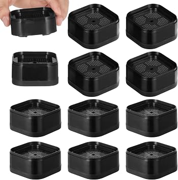 16 Pack Bed Risers, Adjustable Stackable Furniture Risers 1.38 Inch, Heavy Duty Square Bed Lifters, Non-Slip Chair Raisers for Sofa, Couch, Desk, Table, Washing Machine