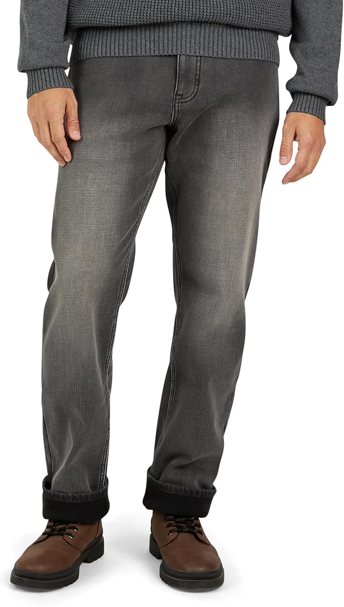 Weatherproof Vintage Fleece Lined Jeans Men - Regular Fit | Soft & Warm, Cold Weather Insulated Fleece Winter Pants for Men