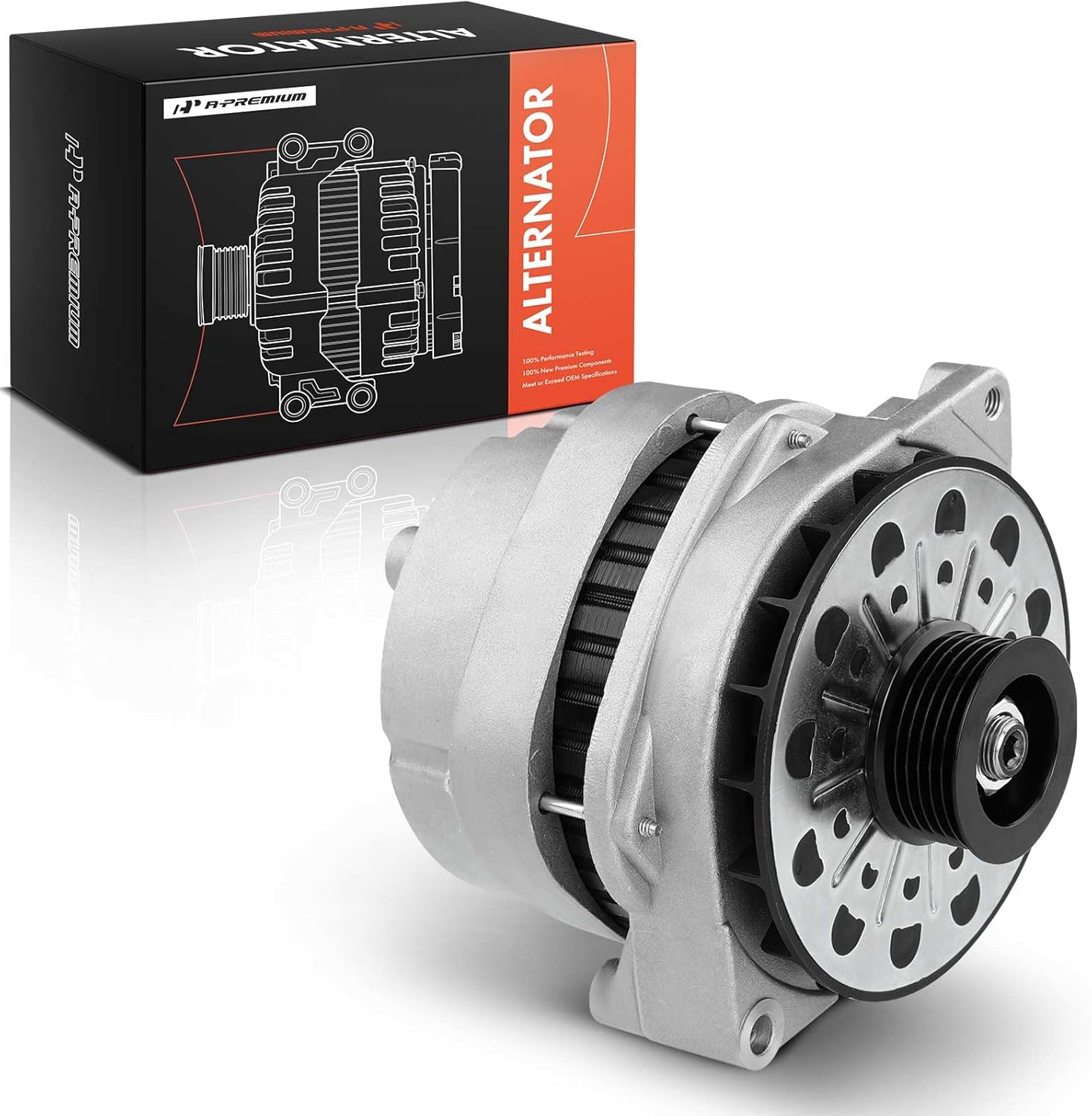 A-Premium Alternator Compatible with Cadillac DeVille 1998-1999 V8 4.6L, Eldorado 1998-1999 V8 4.6L, 12V 140A 6-Groove Pulley Clockwise