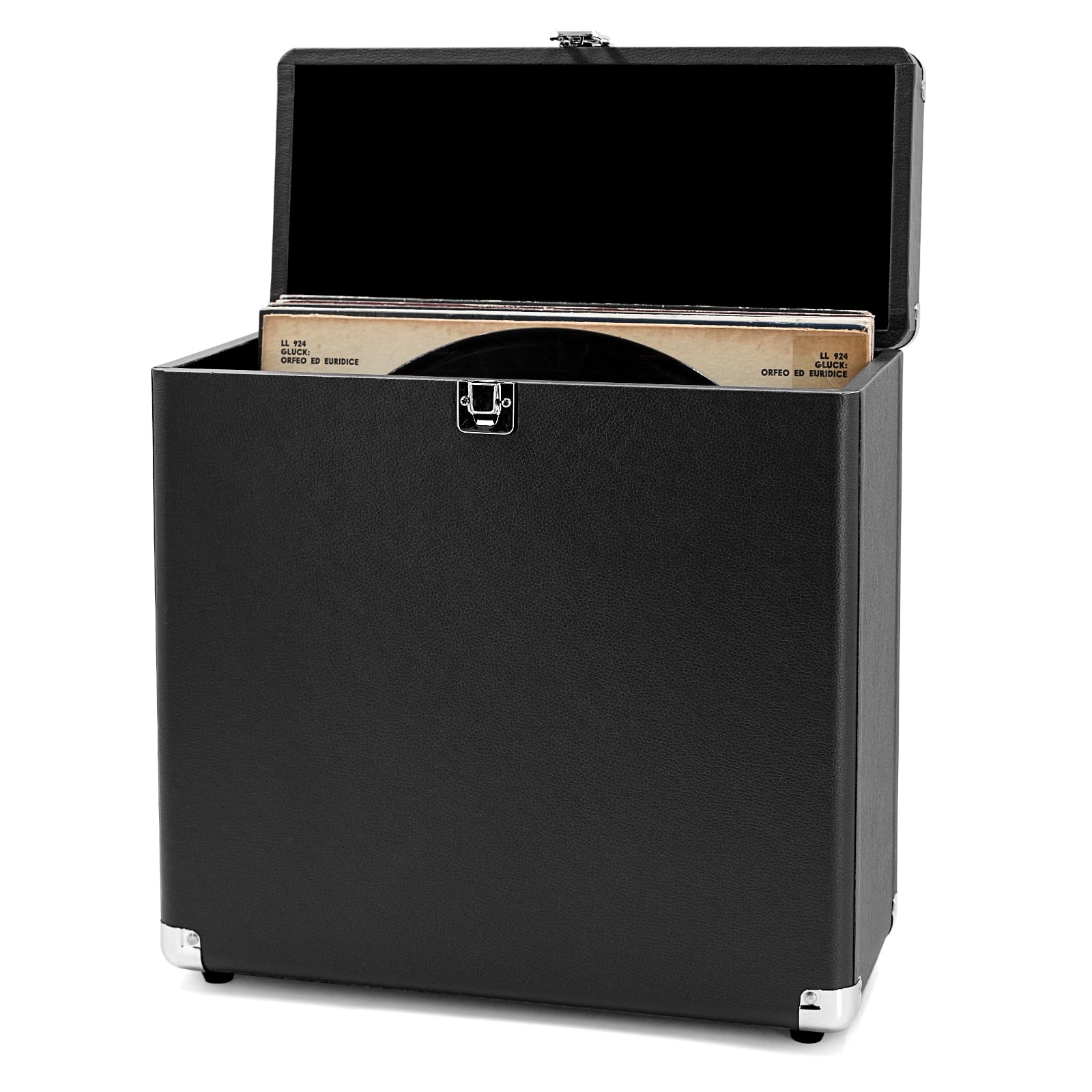 Alessia Cara Portable Vintage Vinyl Record Storage Case and Vinyl Records Carrying Box for Travel and Home Record Storage