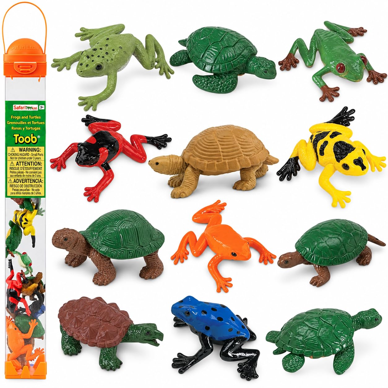Amazon.com: Safari Ltd. Frogs & Turtles TOOB - 12 Mini Frog and