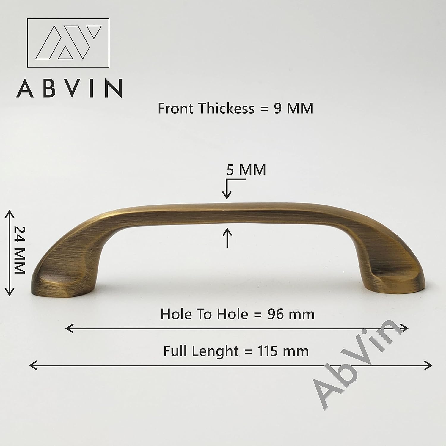 Premium Solid Brass Bar Handles, Modern Gold Cabinet Hardware, Furniture Pulls for Doors, Cabinets, Cupboards & Drawers (1 pcs) (96mm (4 inch))