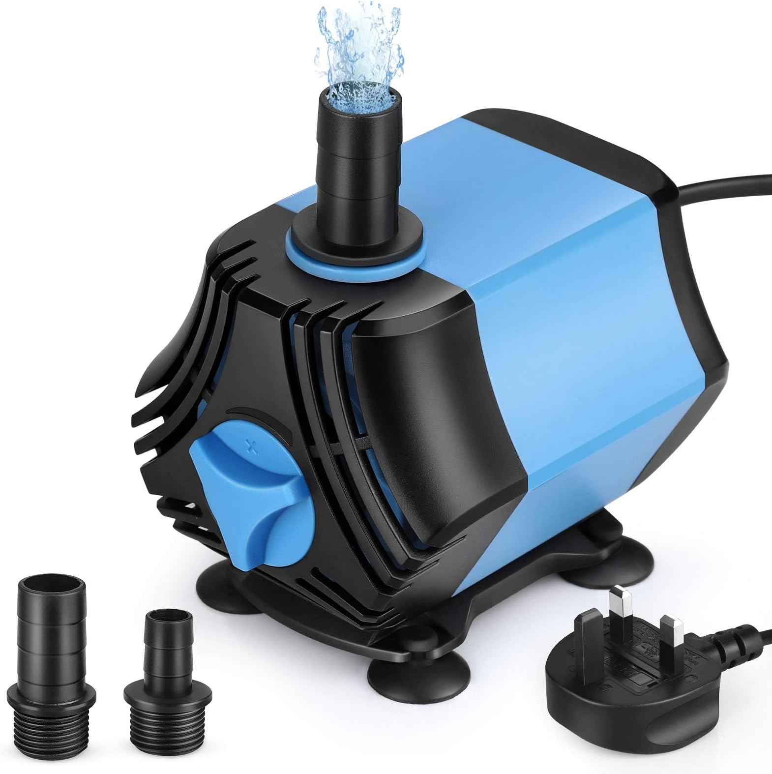 Zacro Submersible Pump 2000L/H40W with 3 Nozzles (13/16/19mm) for Aquariums, Fish Tanks, Fountains, Pond Water Gardens