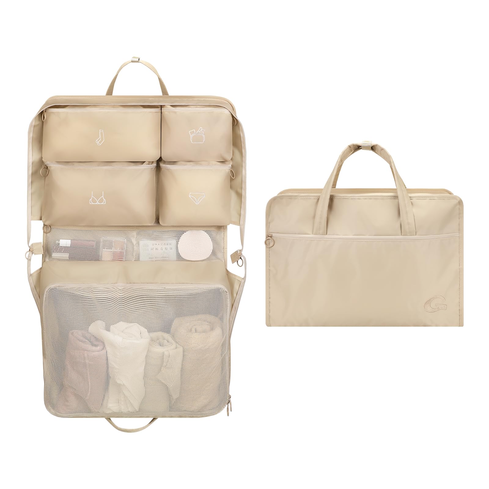 Foldable Travel Hanging Organizer Bag for Clothes and Carry-On Storage