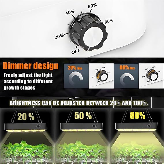 Grow Tent Kit with 200W Full Spectrum LED Light, Timer, Hygrometer, and Observation Window, 15.7x15.7x47.2 Inch Hydroponic Indoor Growing System
