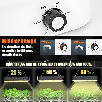 Grow Tent Kit with 200W Full Spectrum LED Light, Timer, Hygrometer, and Observation Window, 15.7x15.7x47.2 Inch Hydroponic Indoor Growing System