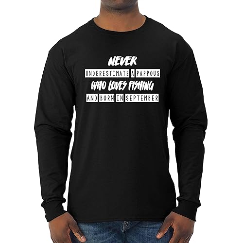 Humorous Gift Motorcycle Lover's Gift for Dada, Birthday Present for October Born - Men Women Multi Size Black Long Sleeve T-shirt