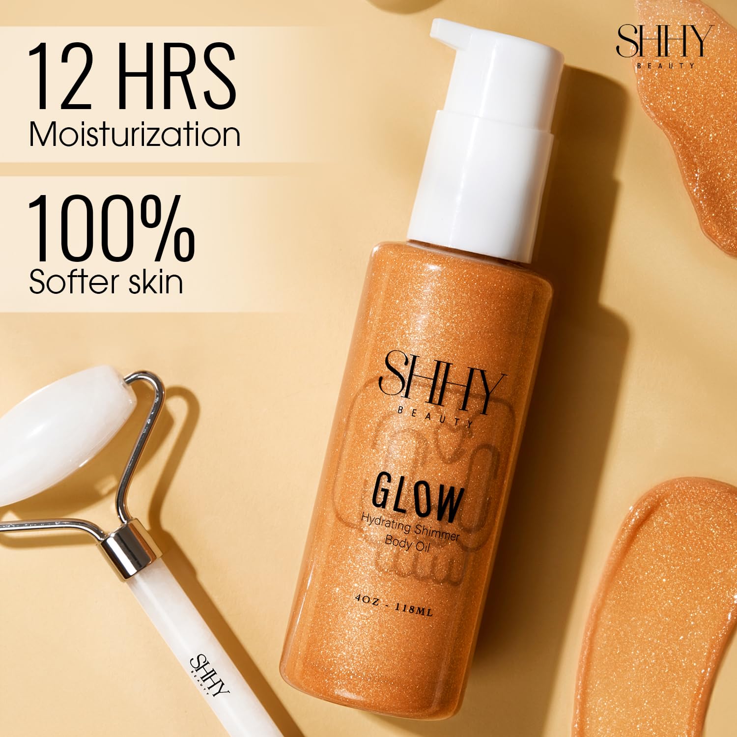 GLOW Hydrating Shimmer Body Oil for Radiant Skin, Shimmer and hydration for all day Glow.