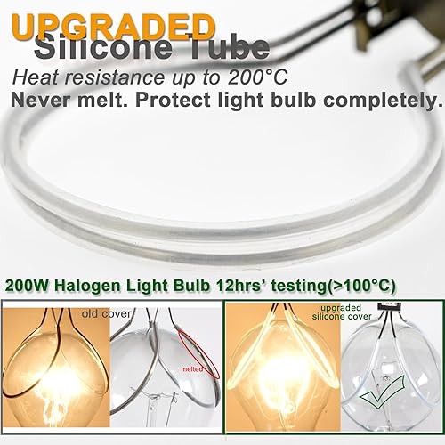 Miniatura 4 de Adaptador de clip de bombilla para pantalla de lámpara, soporte para pantalla de lámpara con remate de perilla de tapa y niveladores de silicona,