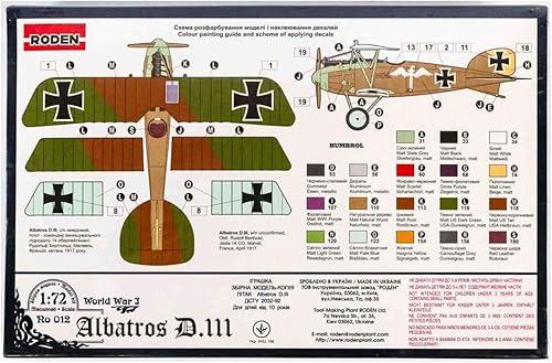 Miniatura 2 de Roden Albatros D.III Alemán Sesquiplane Fighter Modelo Kit