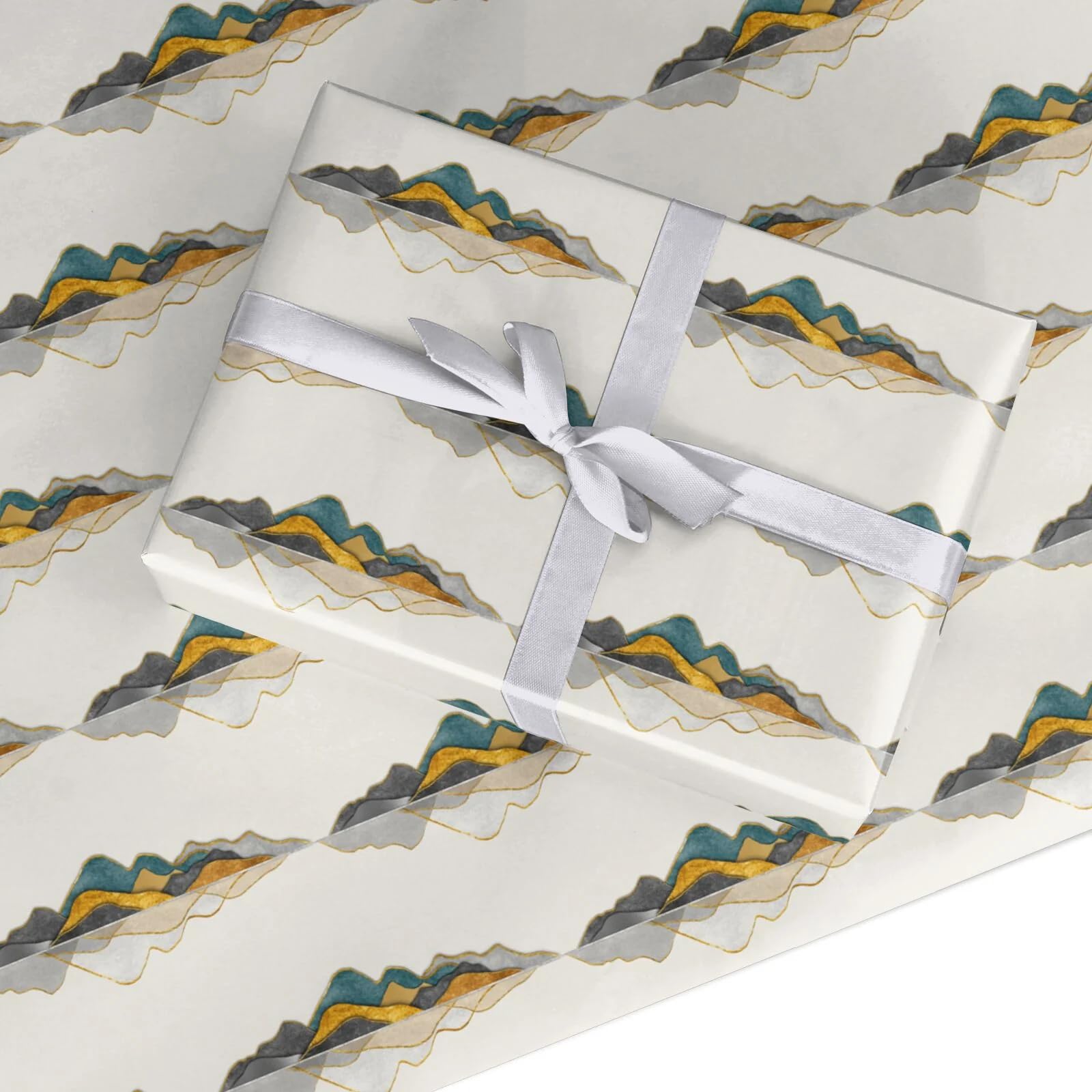 Abstract Mountain Wrapping Paper Gift Wrap Large Roll (50cm x 3.6m)