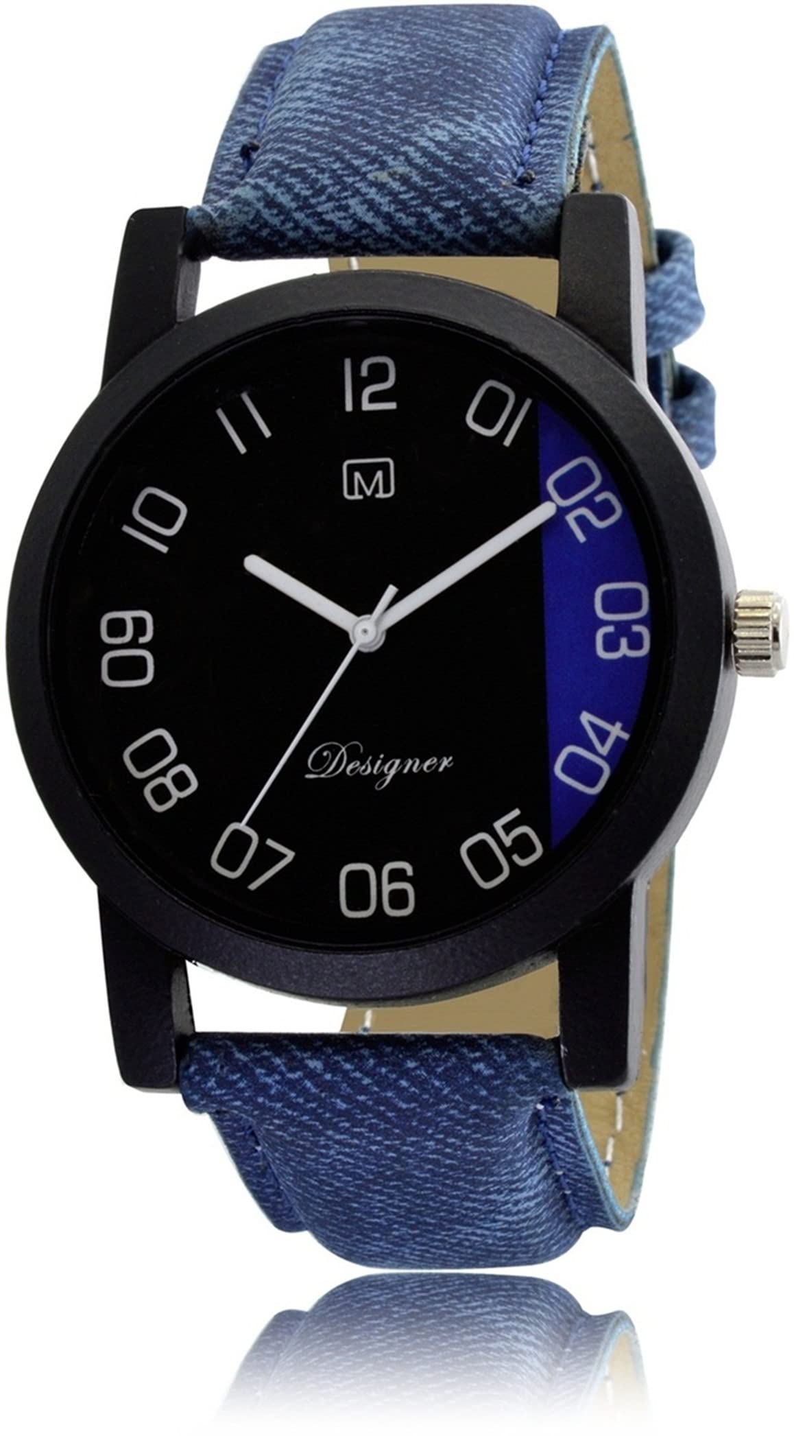 OM DESIGNER Analog Round Dial Mens Casual Watch BL-18 Blue (B09T1L6XSS) Amazon Price History, Amazon Price Tracker