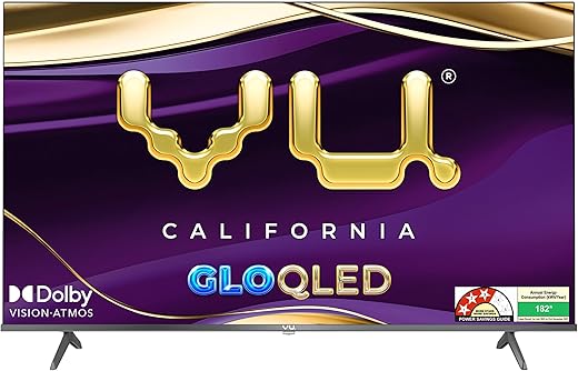 VU 139cm (55 inches) GloQLED Series 4K QLED Smart Google TV 55GLOQLED25