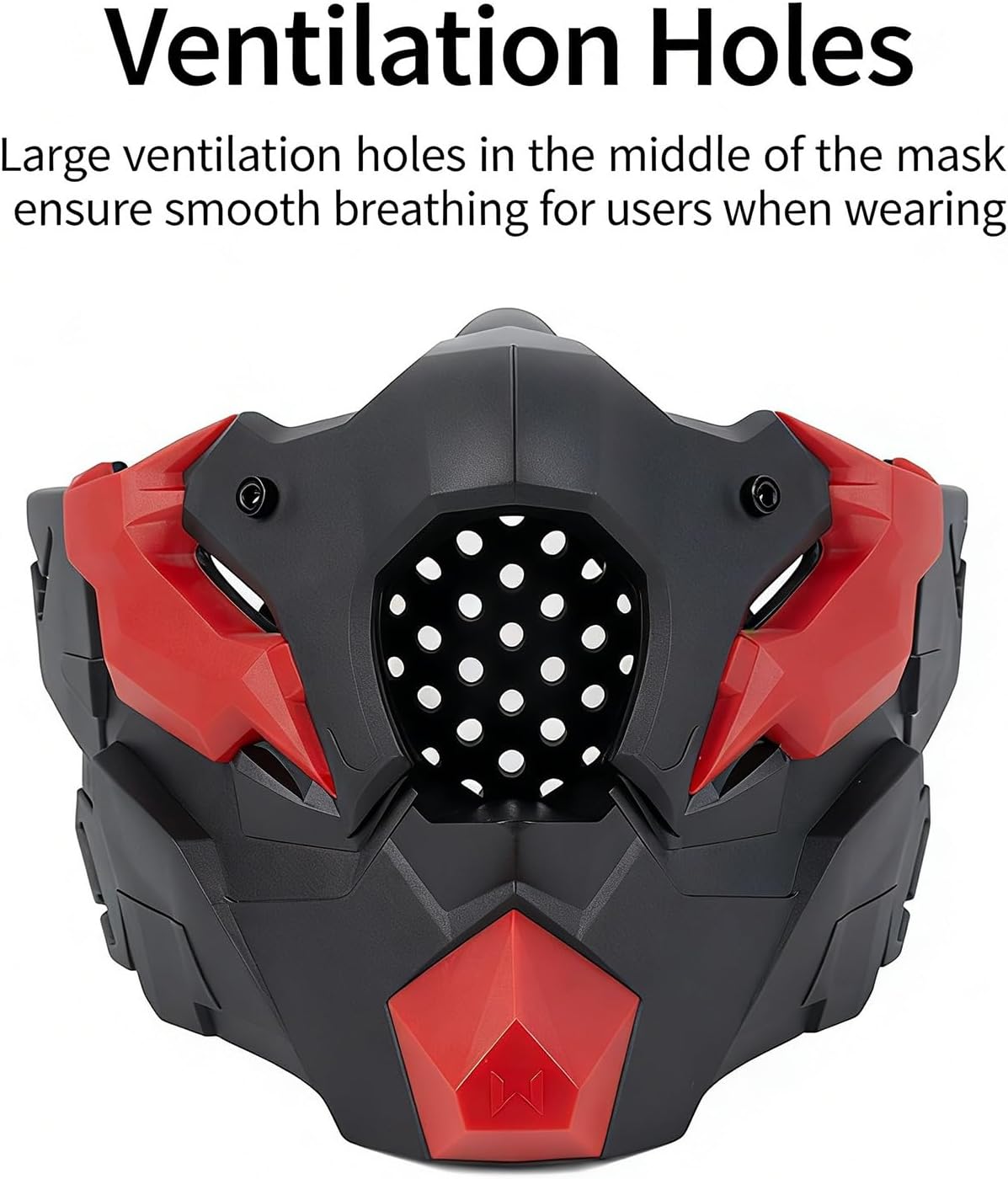 Outdoor Tactical Half Face Mask for Paintball Airsoft Silicone Protective Gear with Ventilation Holes, Breathable Face Cover