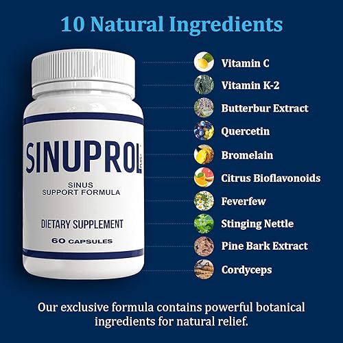 Miniatura 2 de Nexus Fórmulas sinuprol - Fórmula natural para alivio de los senos nasales para molestias estacionales y goteo posnasal suplemento herbario de