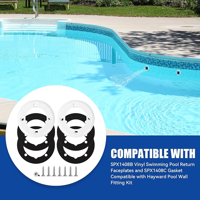 2 piezas cubiertas de retorno para piscina vinyl SPX1408B miniatura 3