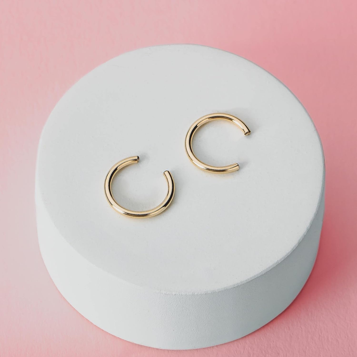 Ear Cuff | Gold, Rose Gold, or Silver | Smooth Round Minimalist Earring | Fake Earring, No Piercing Required | Dainty Jewelry