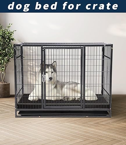 Miniatura 5 de Cama mediana para perros con funda de piel sintética extraíble lavable, antideslizante, para mascotas de hasta 30 libras