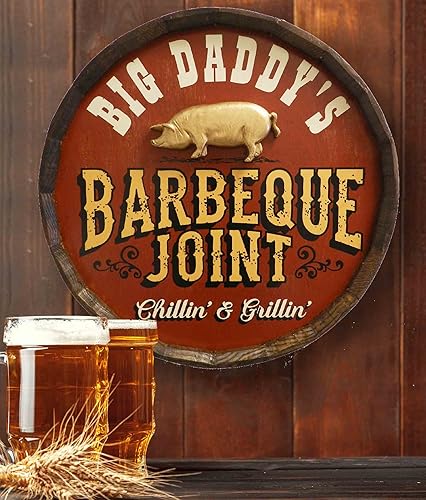 Vista 34 de THOUSAND OAKS BARREL CO. Personaliza el letrero de un cuarto de barril con cócteles de gato negro, barril de vino hecho de madera de roble de alta