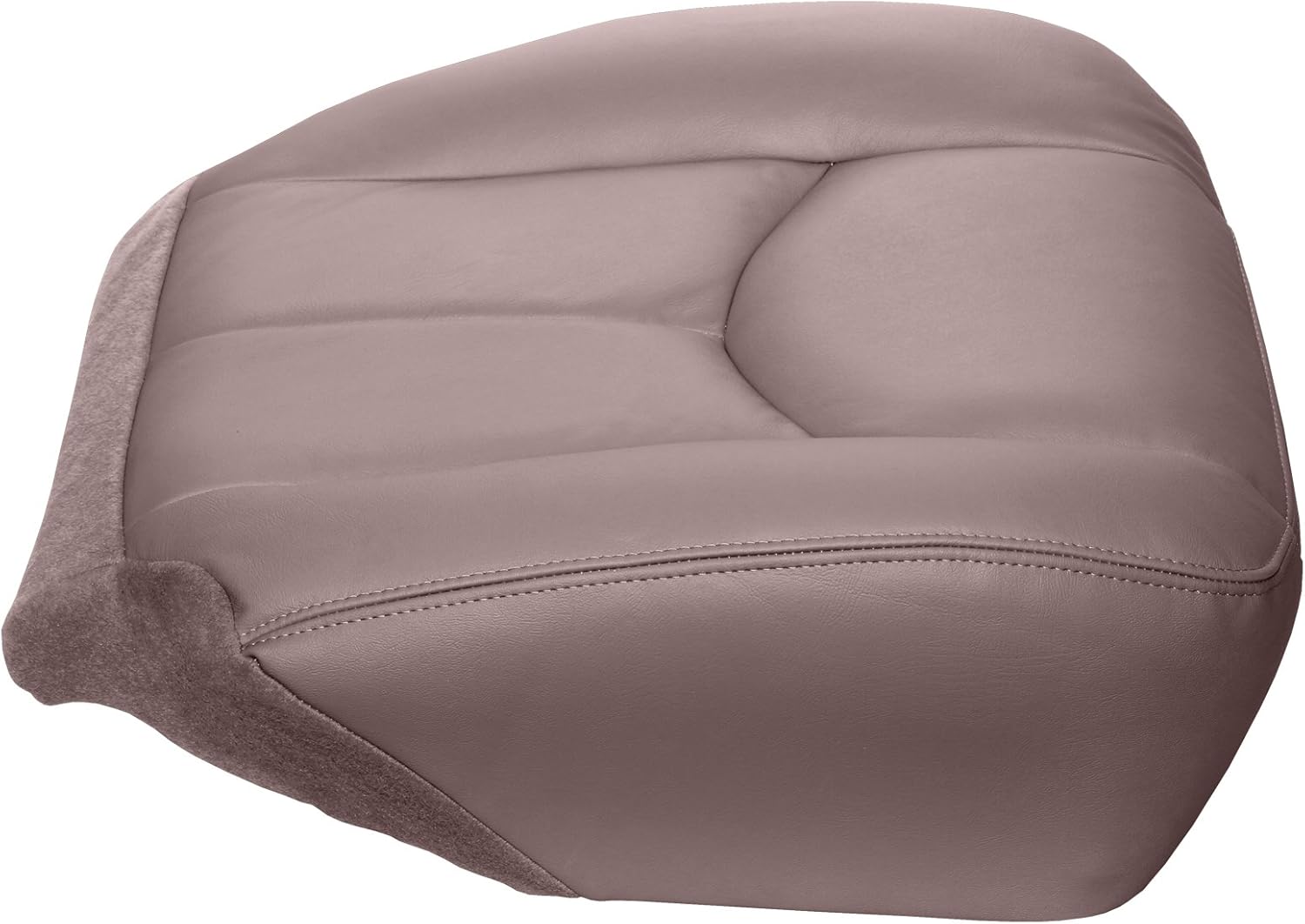 The Seat Shop Passenger Bottom Replacement Seat Cover - Medium Neutral (Tan) Leather (Compatible with 2003-2006 Chevrolet Silverado and GMC Sierra)