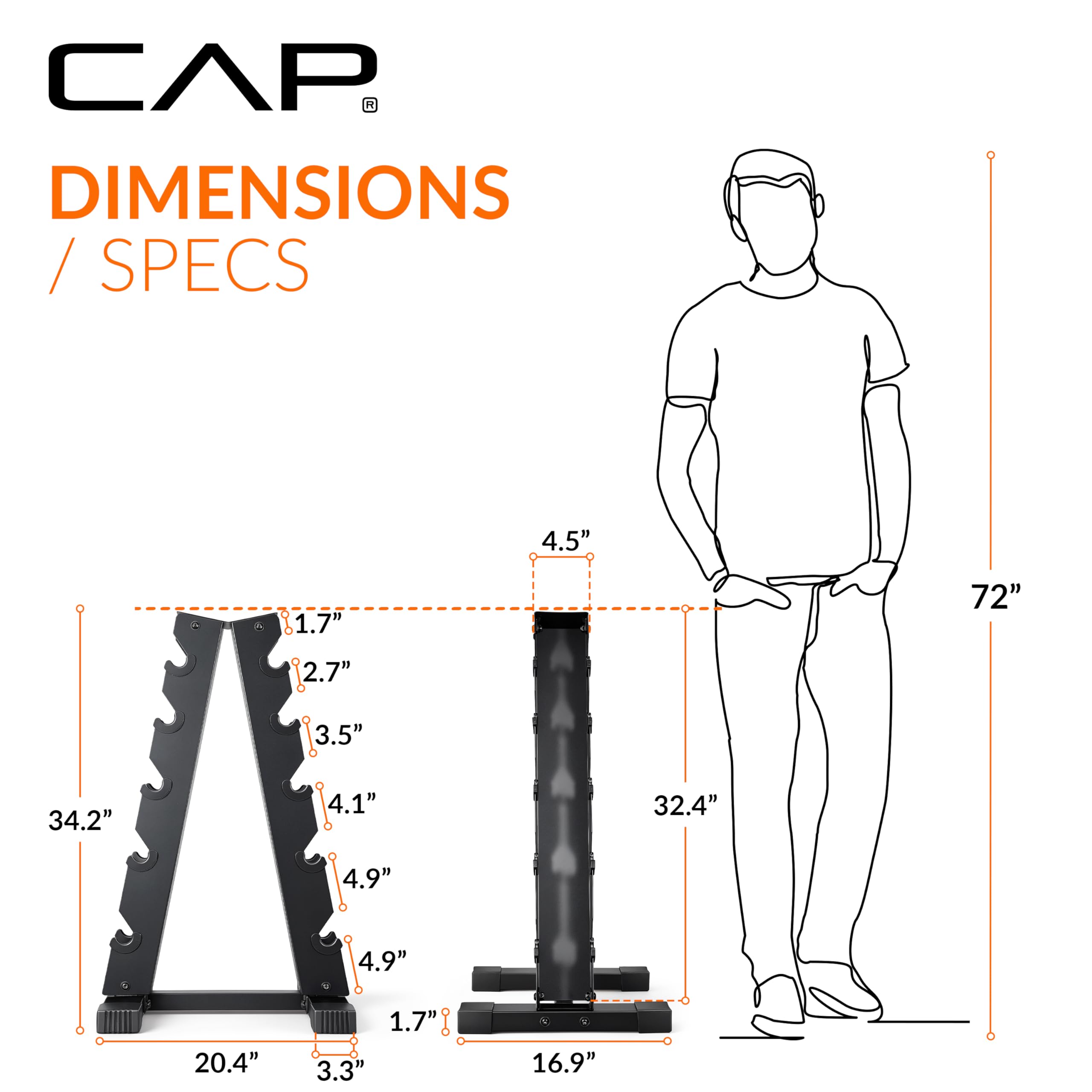 Snapklik.com : 5-Tier Dumbbell Rack For Home Gym, Space-Saving Free ...