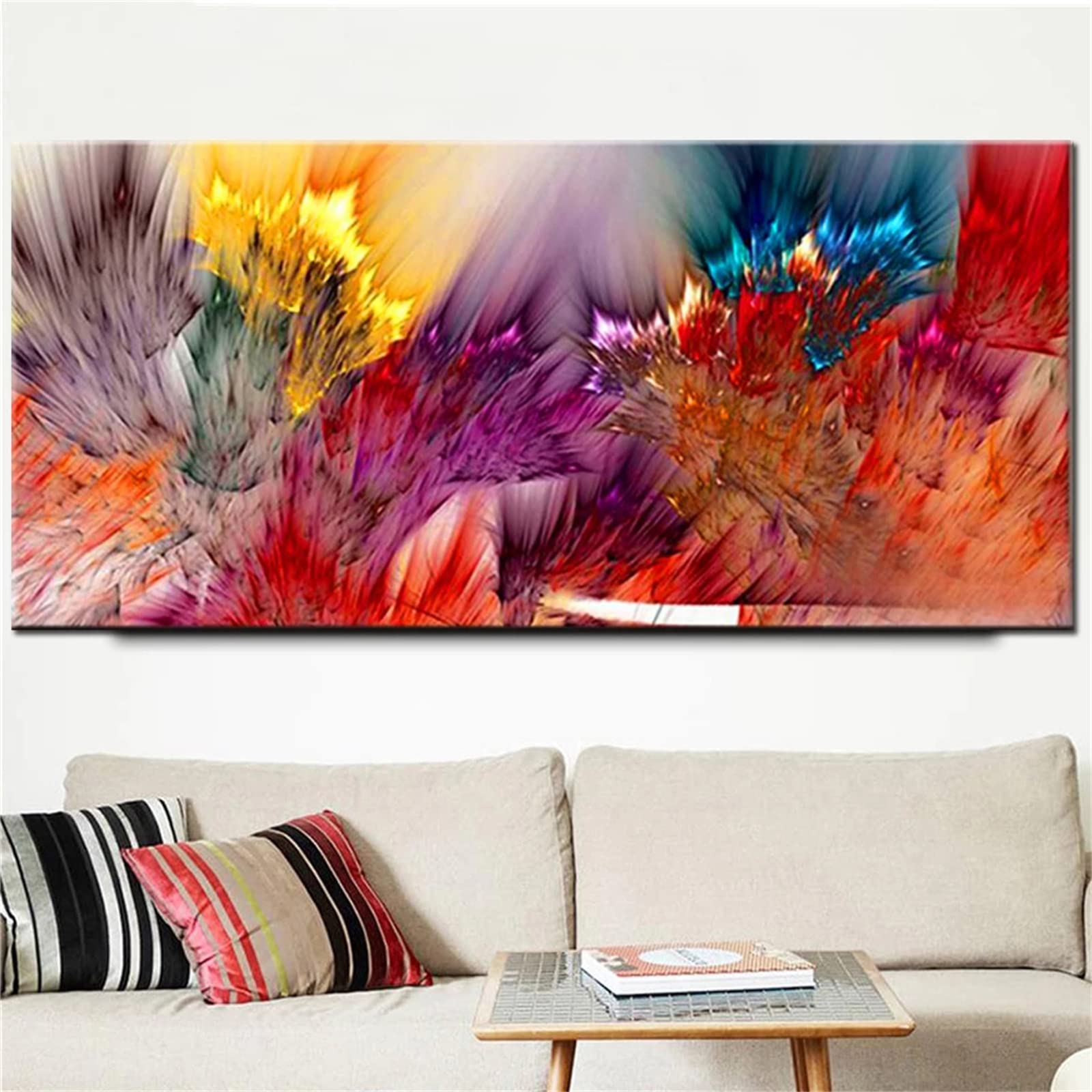 DIY zestawy do malowania diamentami 5D, pełne wiertło diamentowe sztuka obraz dla dorosłych i dzieci, kryształ górski haftowanie obrazy do dekoracji ścian domu - 60 x 120 cm / 24 x 47 cali (kolor: abstrakcyjny)