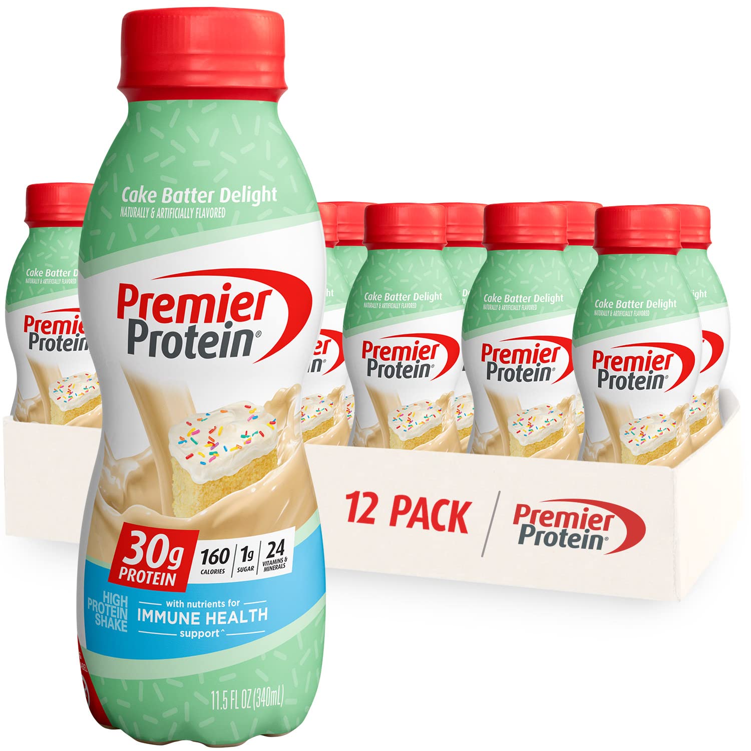 Buy Premier Protein Shake, Cake Batter, 30g Protein, 1g Sugar, 24