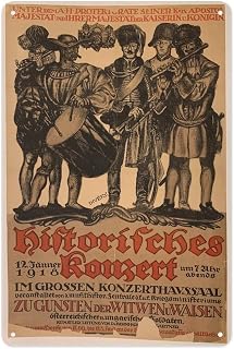 8 * 12in Vintage Military War Metal Sign - Austrian World War I Propaganda Poster - Applicable for wall decoration in military enthusiasts’ bedrooms and vintage-style bars