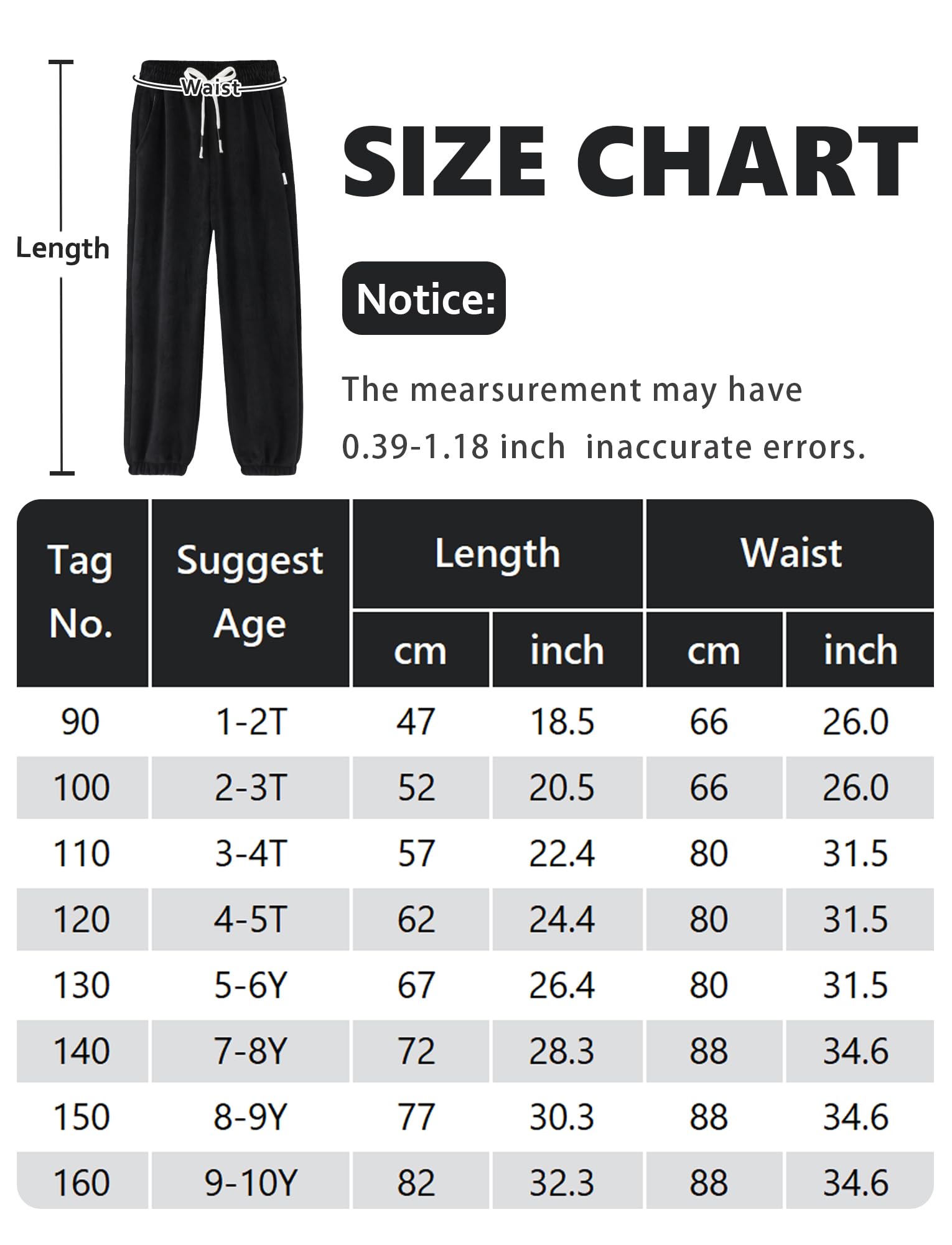 Happy Cherry Pantalones Invierno Forro Polar Bebé Niño Niña Largo Grueso Acolchado 80-158 cm
