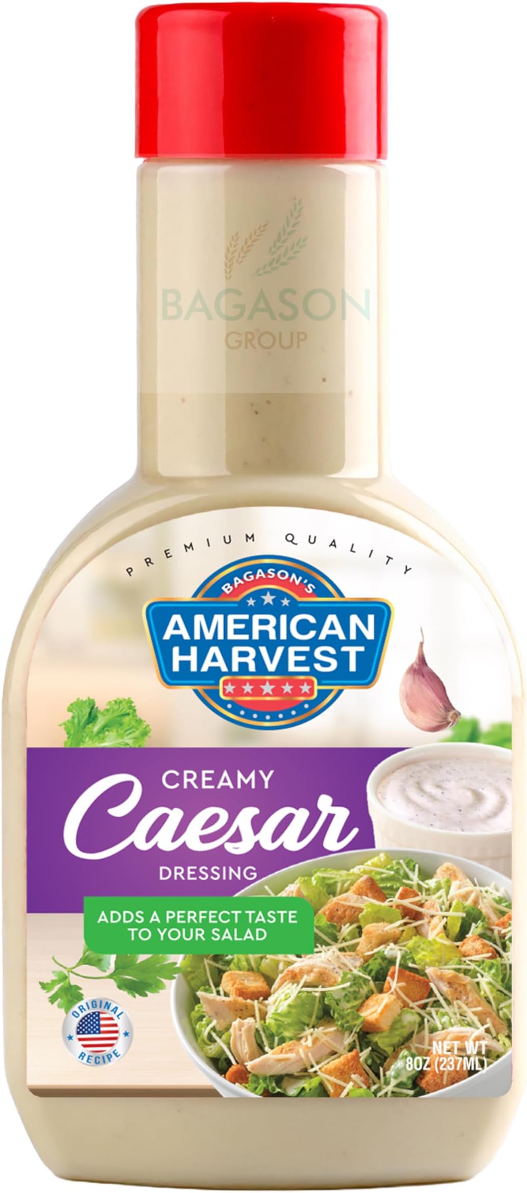 American Harvest Creamy Caesar Salad Dressing Sauce, 237ml (8oz)