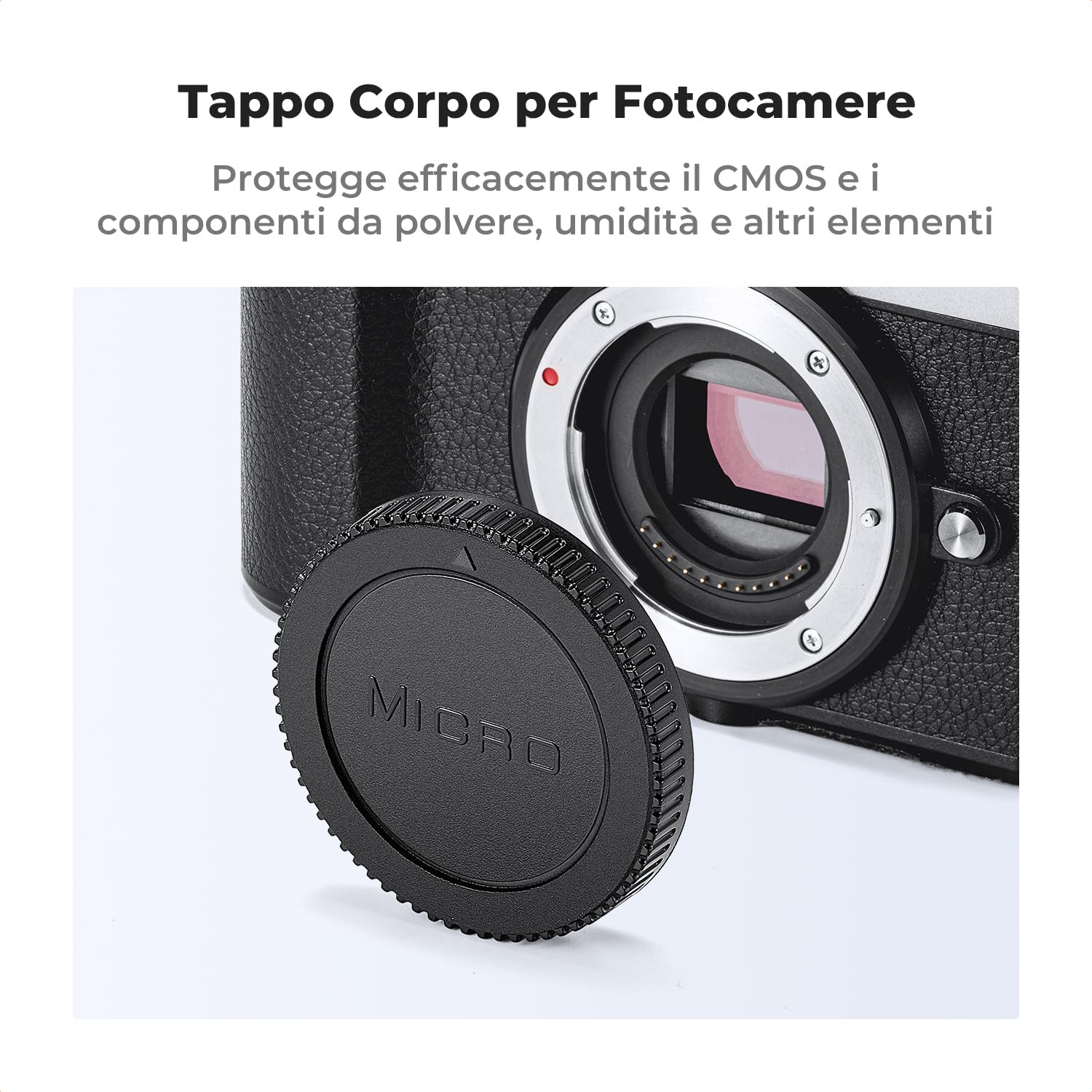 K&F Concept 2pack Tappo Corpo e Coperchio Posteriore per Obiettivo Compatibile con Olympus E-M1X E-M1 II E-M5 III E-M10 IV E-PL9 E-PL8 E-P7, Panasonic GH5 GH5 II G9 G95 G9L G85 GX9