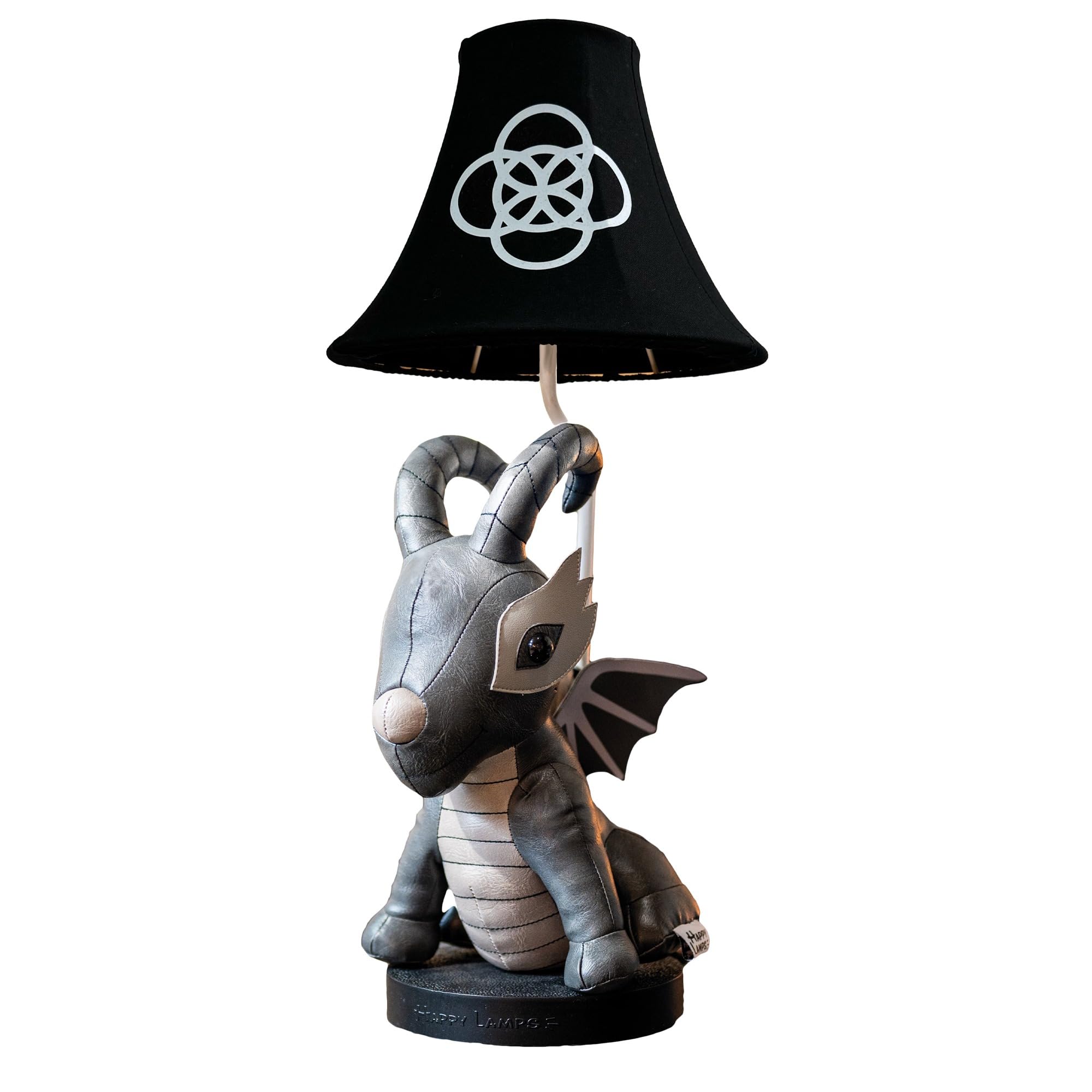 Happy Lamps Black Dragon LED-Tischlampe 58 cm, Kinderzimmer Deko | handgefertigt, kindersicher, ideal fürs Kinderzimmer, Geschenkidee