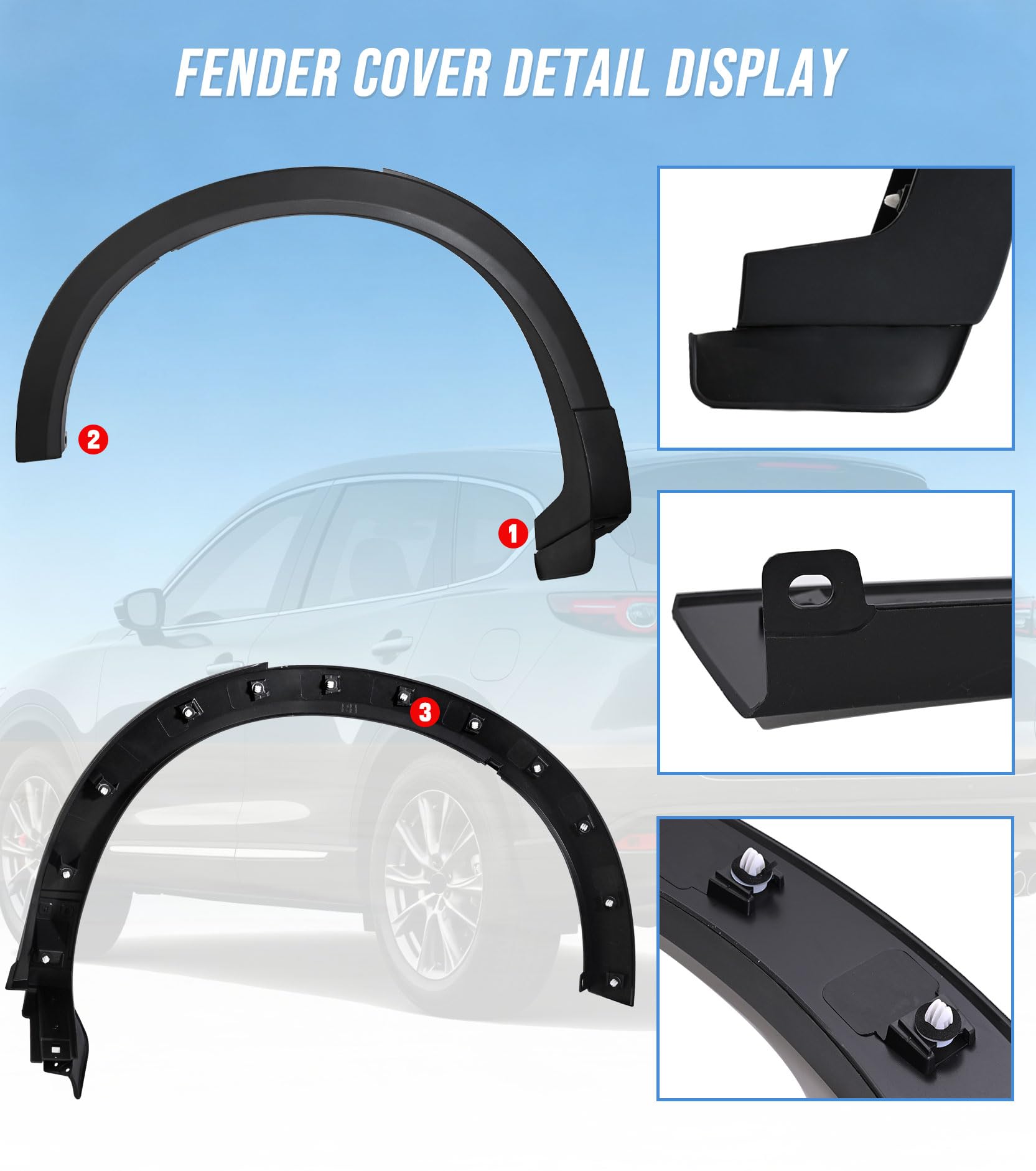 Amazon.com: Passenger Side Rear Fender Trim for Mazda CX-9 2016