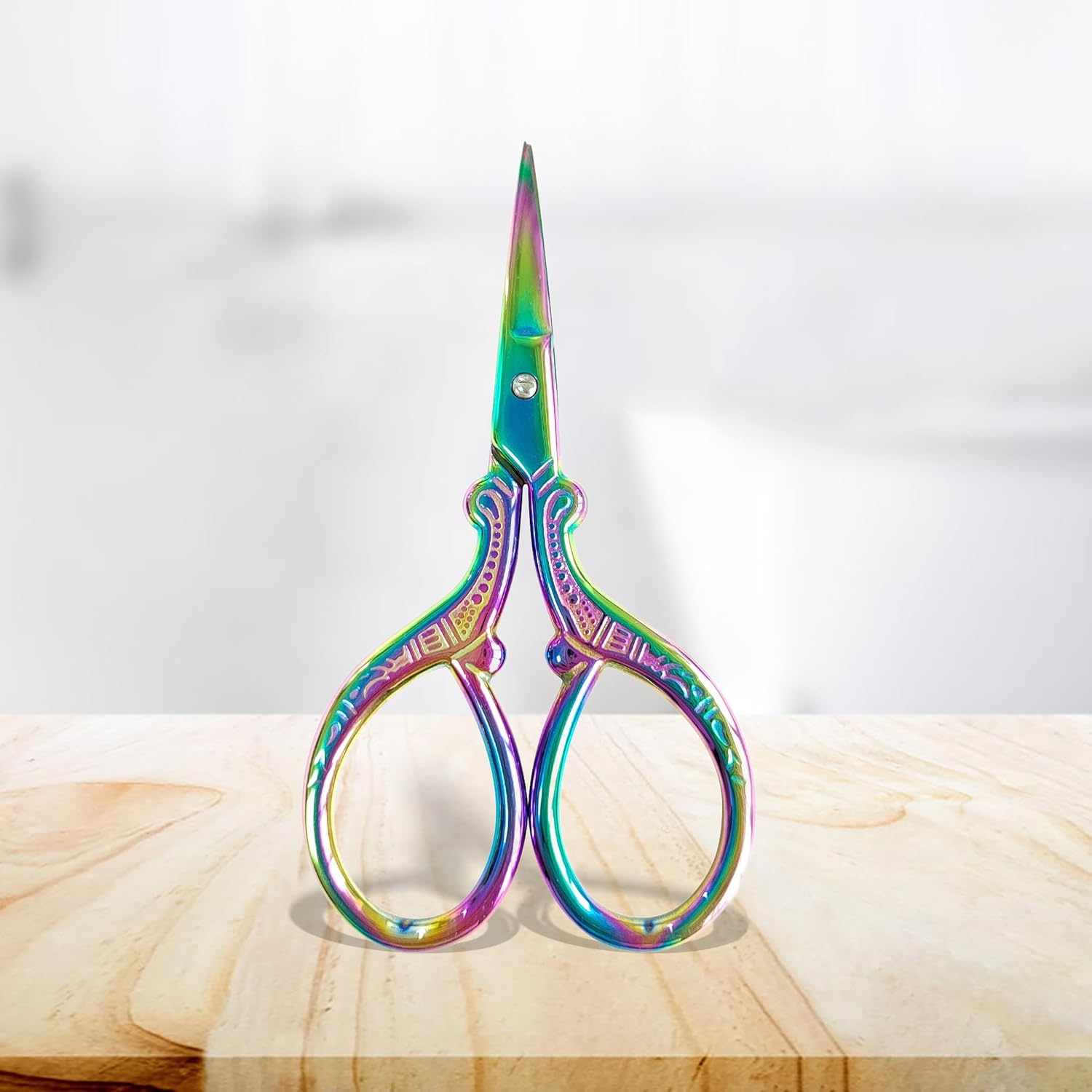 3.57 Inch Mini Rainbow Scissors, Sharp Stainless Steel Embroidery And Craft Scissors For Sewing, Needlework And Diy Items