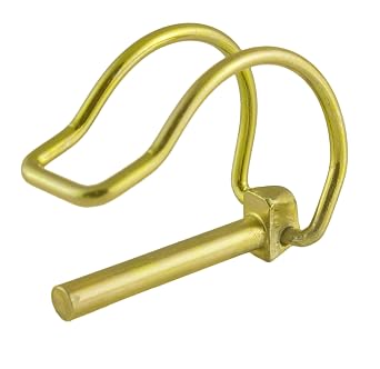 Pipe Linch Pin 1/4" x 1-1/2" 6mm x 40mm Yellow-Zinc Chromate Pack of 1