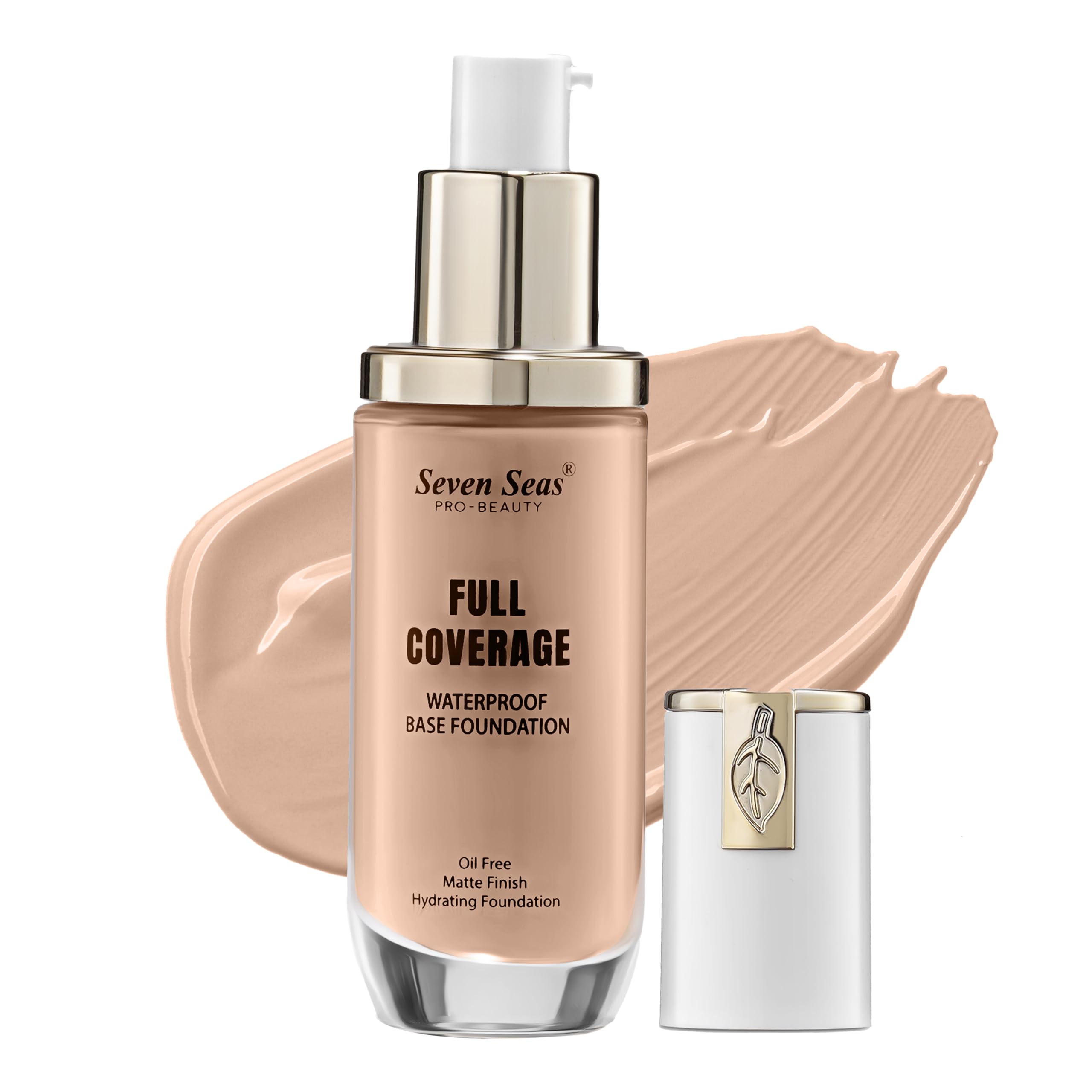 Seven Seas Full Coverage Oil-Free Waterproof Base Foundation | Long Lasting Full Coverage | Face Makeup Foundation Women, Girls (Nude)-picture-55